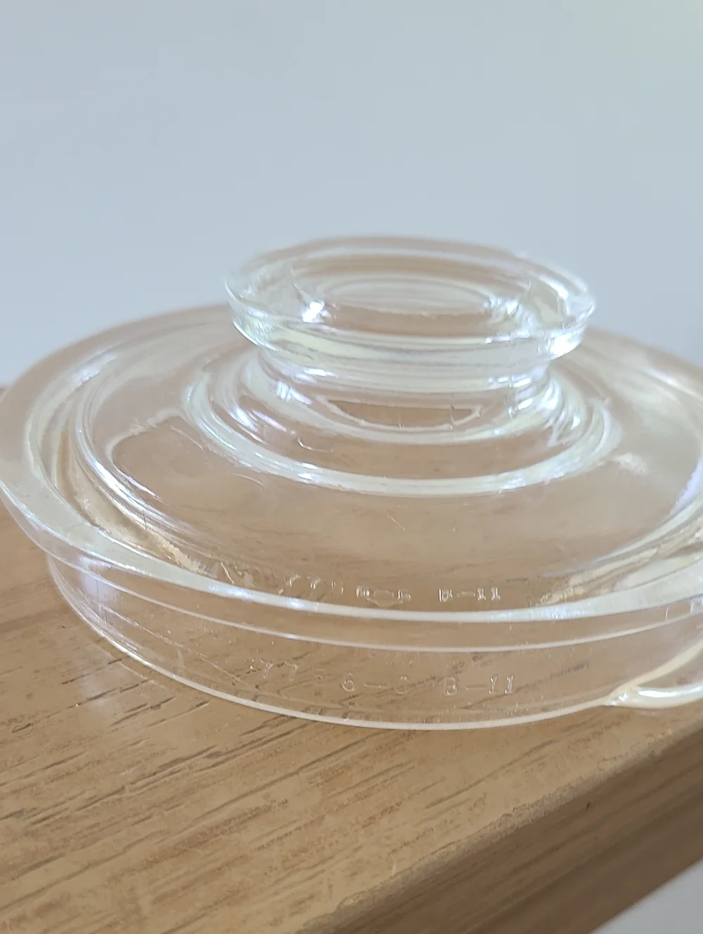 Vintage Pyrex Clear Glass Teapot with Silver Band